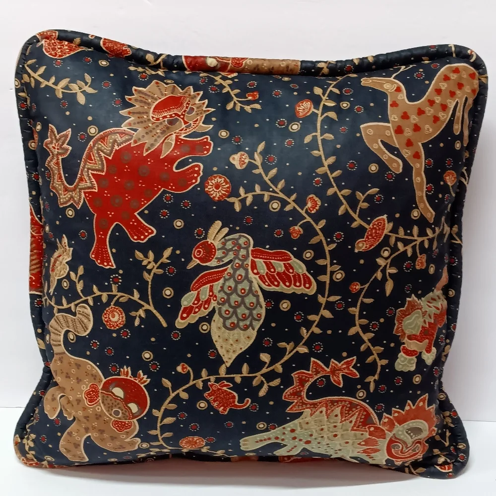 Custom-made Home Decor P. Kaufman China Zoo Cotton Chintz Pillow Chinoiserie